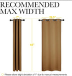 NICETOWN Sleek Blackout Curtains 45 inches Length - Image 7