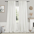 Semi Sheer Linen Curtains 90 Inches Long by Nanspring