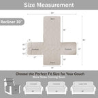 Large Beige Recliner Chair Covers, Quilted Décor Water-Repellent Lazy Boy Chair - Image 7