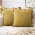 MIULEE Decorative Couch Throw Pillow Covers 20x20 Inch Mustard Yellow | by MIULEE