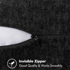 MIULEE Decorative Couch Throw Pillow Covers 18x18 Inch Black 2 Pack | Halloween - Image 3
