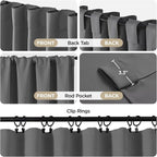 Joydeco Blackout Curtains 96 Inches Long, Thermal Insulated Black Out Curtains - Image 2