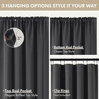 MIULEE Grey Blackout Curtains 4 Panels Set 72 Inch Length Bedroom | Thermal - Image 7