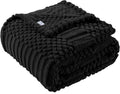 90x104 Inch Black King Size Blanket by LUSSENAHOME