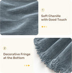 2 Pieces Sectional Couch Covers L Shaped Cover XXL Dusty Blue | Thick Washable - Image 7