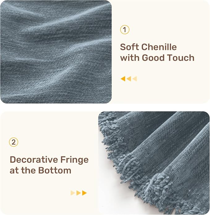 2 Pieces Sectional Couch Covers L Shaped Cover XL Dusty Blue | Thick Washable - Image 7
