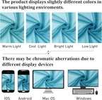 Turquoise Sheer Curtains for Living Room Decor 84 Inches Long 2 Pcs, Light - Image 5