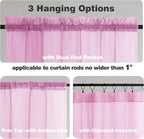 Chyhomenyc Pink Sheer Curtains 78 Inches Long 2 Panels Set - Image 4