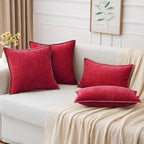 MIULEE Decorative Couch Throw Pillow Covers 20x20 Inch Red 2 Pack | Summer - Image 8