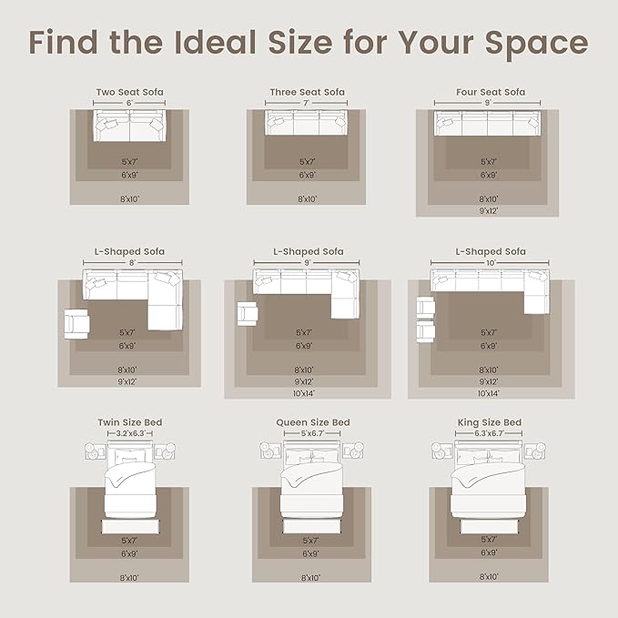 8x10 Area Rugs for Living Room, Large Washable Rug, Dining Room, Low Pile - Image 3