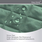 Easy-Going Reversible Couch Cover, Oversized Recliner, Cyan/Ivory | Machine - Image 4