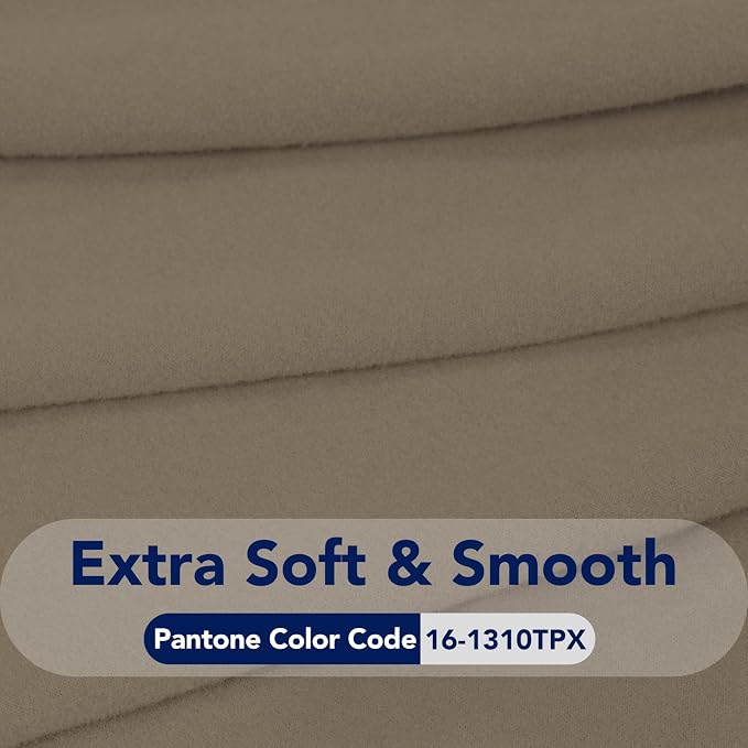 PureFit Stretch Oversized Couch Covers Fleece Sofa Slipcovers Natural | 1-Piece - Image 5