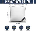 Utopia Bedding 24x24 Throw Pillow Inserts, Decorative Pillows, Plush & - Image 2
