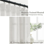 Natural Linen 70 Inch Extra Wide Curtains 102 Inch Long Panels 2 Set - Image 3