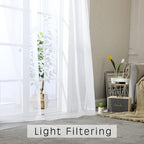 Sheer White Curtains 108 Inches Long - Image 5