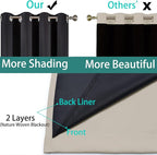 Yakamok Natural Blackout Curtains 96 Inches Long - Image 5