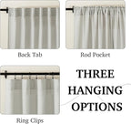 RYB HOME Linen Semi Sheer Curtains - Image 2