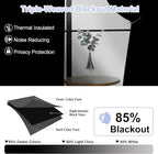 Simplebrand Ava Stone Blue Blackout Curtains - Image 2