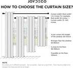 Joydeco Linen Curtains 96 Inch Length 2 Panel Sets, Light Filtering Curtains - Image 8
