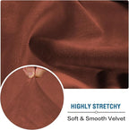 H.VERSAILTEX Velvet Stretch Sectional Couch Covers 4 Pieces Sofa Seat Cushion - Image 7