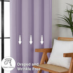 Simplebrand Ava Lilac Blackout Curtains - Image 7