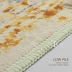 Ompaa Living Room Rug 6x9 Beige Area Rug Machine Washable Boho Rug Non Slip - Image 8
