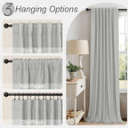 Gray Room Darkening Curtains 96 Inches Long - Image 6