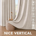 H.VERSAILTEX Blackout Curtains, Linen Curtains 108 inches Long 100% Black Out - Image 7