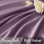 MIULEE Lavender Velvet Curtains 52x90 inches Luxury Blackout Curtains | Thermal - Image 4