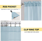 Sky Blue Sheer Curtains 63 Inches Long 2 Panels - Image 2