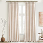 PleatedDrapes Custom Curtains for Living Room 2 Pages, Linen Curtains 102 by PleatedDrapes