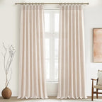 PleatedDrapes Modern Farmhouse Style Light Filtering Curtains by PleatedDrapes