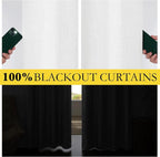 NICETOWN 100% Absolutely Blackout Linen Curtains - Image 2