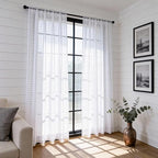 SpaceDresser Check Sheer Curtains 90 Inches Long - Image 4