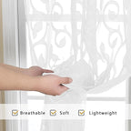 Furman Sheer White Curtains Tiers 36 inch Length, Light Filtering Soft Airy - Image 5