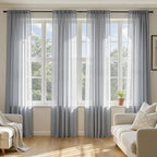 MIULEE Dark Grey Sheer Curtains 72 Inches Long 4 Panels 54 x 72 Inches | Light by MIULEE