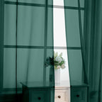 Hunter Green Sheer Curtains 72 Inches Long 2 Panels - Image 5