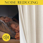 NICETOWN 100% Blackout Linen Curtains - Image 4