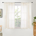 BGment Ivory Linen Curtains 45 Inches Long by BGment