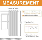 Room Darkening Curtains for Bedroom, 60 x 72 Inches, Dusty Rose | Thermal - Image 7