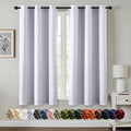 MIULEE Blackout Curtains for Bedroom 2 Panels 40x63 Inch Long Greyish White | by MIULEE