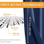 Blackout Curtains for Bedroom, 52 x 63 Inches Length, Window Curtains for - Image 3