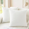 CaliTime Decorative Couch Throw Pillow Covers 18 X 18 Inches True White | Pack by CaliTime