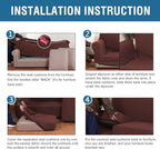 H.VERSAILTEX 4 Piece Stretch Sofa Covers - Image 6