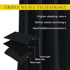 NICETOWN Black Out Curtains 96 inches Long, Grommet Thermal Insulated Blackout - Image 6