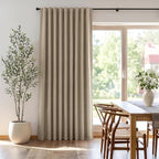 INOVADAY Extra Wide 100% Blackout Linen Curtains 102x108 Earthy Beige | Linen - Image 6