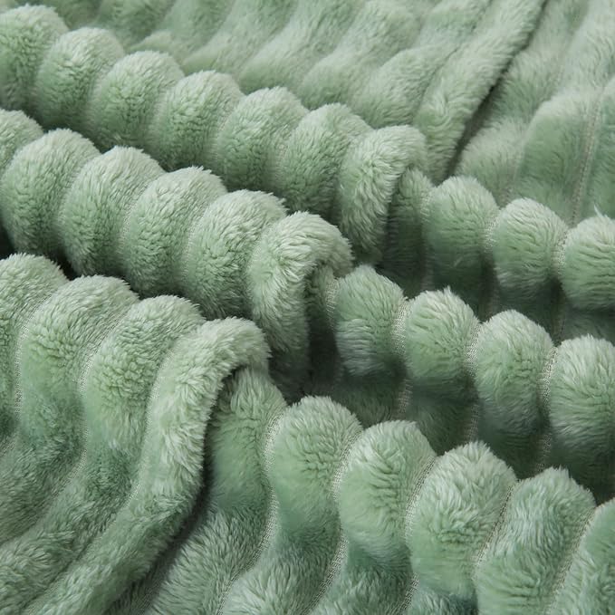Sage Green Fleece Throw Blanket 60”×80” - Image 7