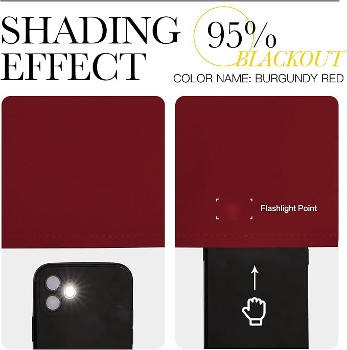 NICETOWN Burgundy Red Blackout Curtains 120 inches Length - Image 4