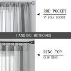 Tollpiz Sheer Curtain Linen Textured Living Room Curtains Sheer Light Filtering - Image 5