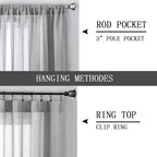 Tollpiz Sheer Curtains Living Room Linen Textured Curtain Sheers Light - Image 5